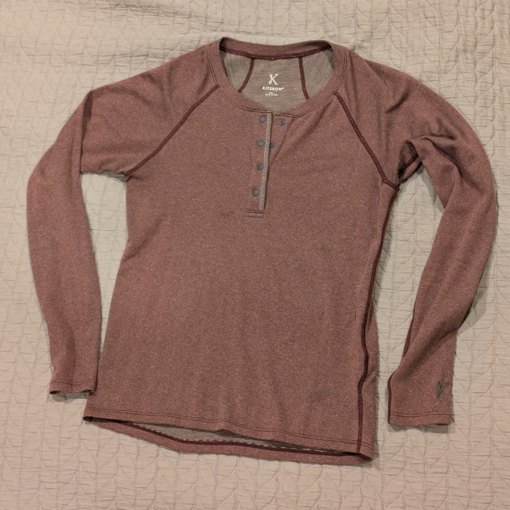 Kitsbow Lory Long Sleeve Henley Merino Blend Top
